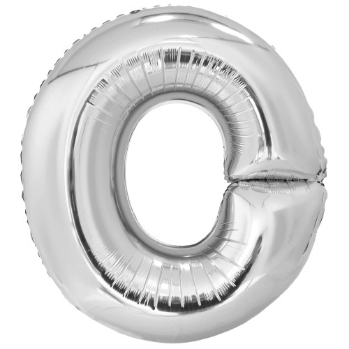 Amscan letterballon o folie 98 cm zilver