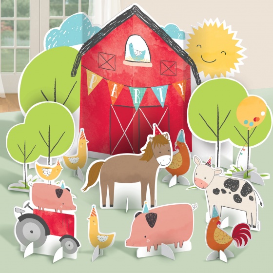 Amscan sada stolových dekorácií Barnyard Birthday 11dielna