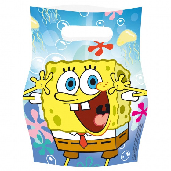 Amscan SpongeBob dávkovacie vrecká 6 kusov 23 cm