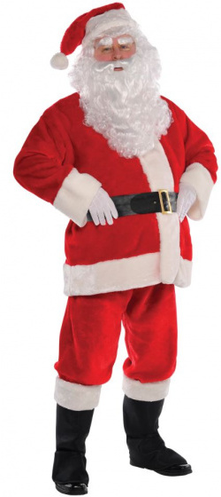 Amscan Santa Claus polyesterový červený kostým veľ. ML/XL