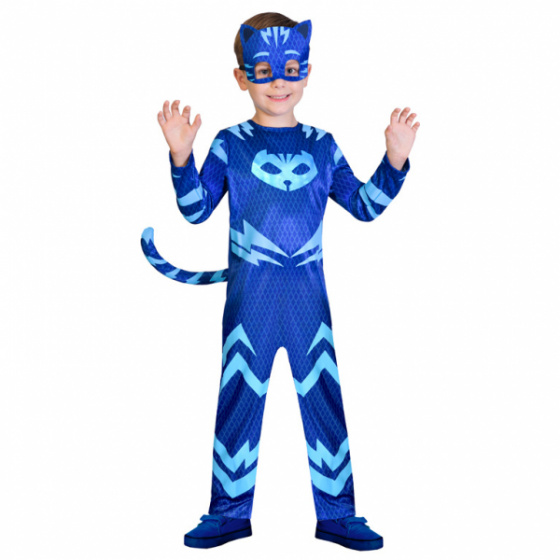 Amscan kostýmový oblek PJ Masks Catboy modrý veľ. 7-8 rokov