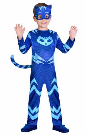 Amscan kostýmový oblek PJ Masks Catboy chlapci modrý mt 2-3 roky