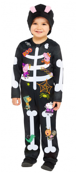 Amscan kostra kostýmu Peppa Pig junior black mt 3-4 roky