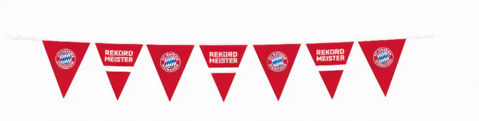 Amscan vlajková šnúra Bayern Mníchov 4 metre PVC červená