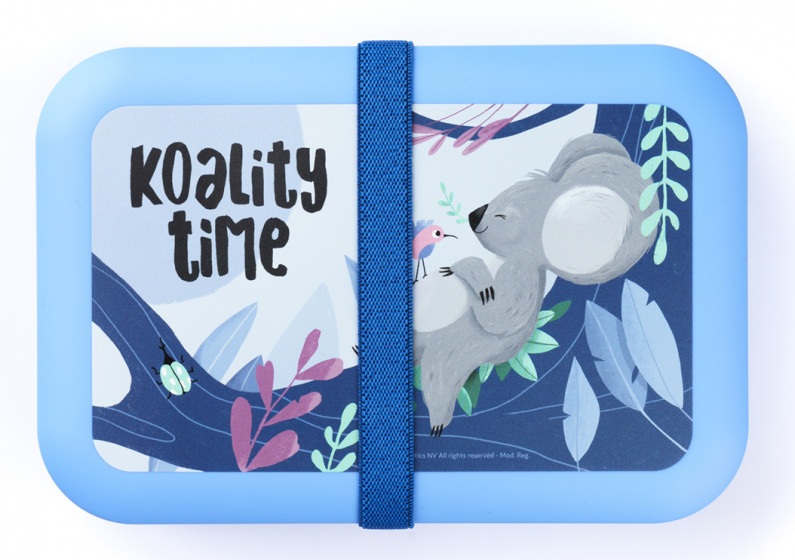 Amuse broodtrommel koality time 21 x 14 cm polypropyleen blauw