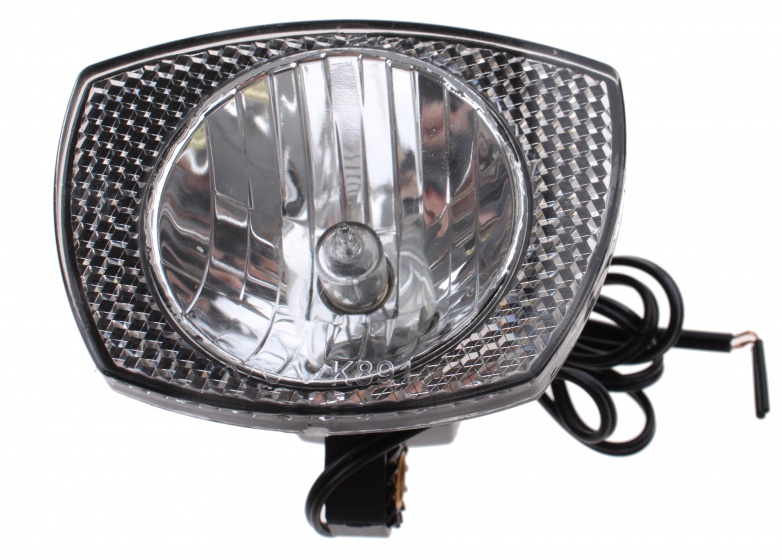 Anlun koplamp met stekker halogeen dynamo zwart