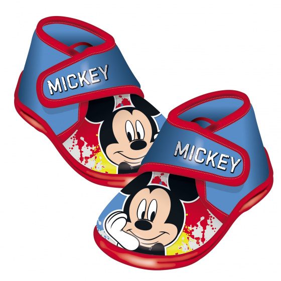 Arditex babysloffen Mickey Mouse polyester/TPR blauw/rood maat 27 Arditex babysloffen Mickey Mouse polyester/TPR blauw/rood maat 27