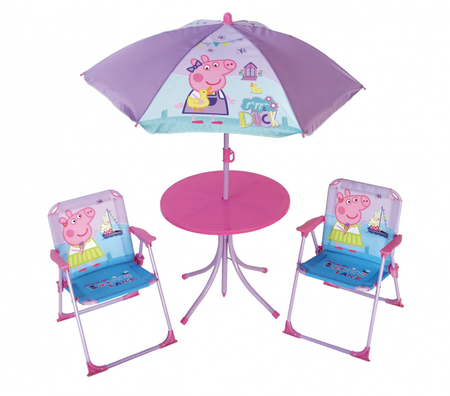 Arditex campingset peppa pig junior staal/polyester roze 4 delig