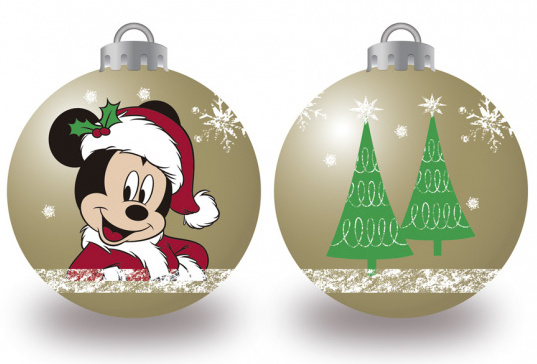 Arditex vianočné ozdoby Mickey Mouse 8 cm zlaté 6 kusov