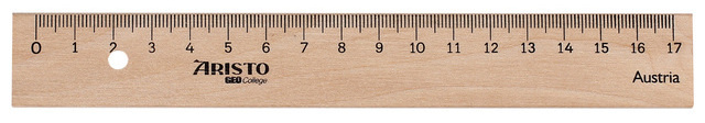 Aristo pravítko Geo College 17 cm drevo/oceľ hnedá