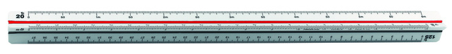 Aristo tyčinka stupnice 30 cm biela/červená