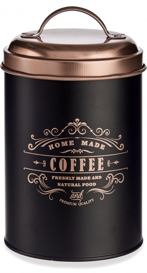 Arte Regal zásobník na kávu 1500 ml oceľ/medená čierna