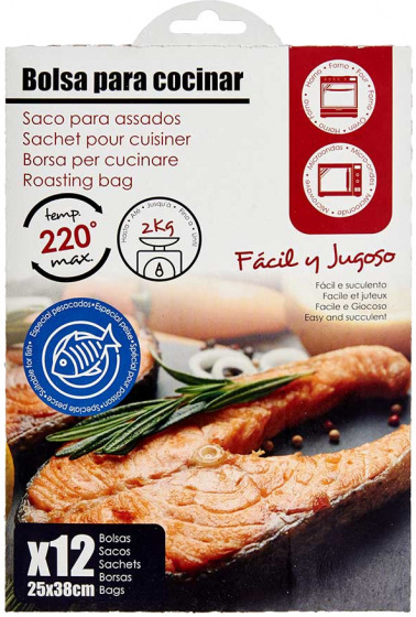 Arte Regal vrecká na pečenie rýb 2 kg 25 x 38 cm priehľadné 12 kusov