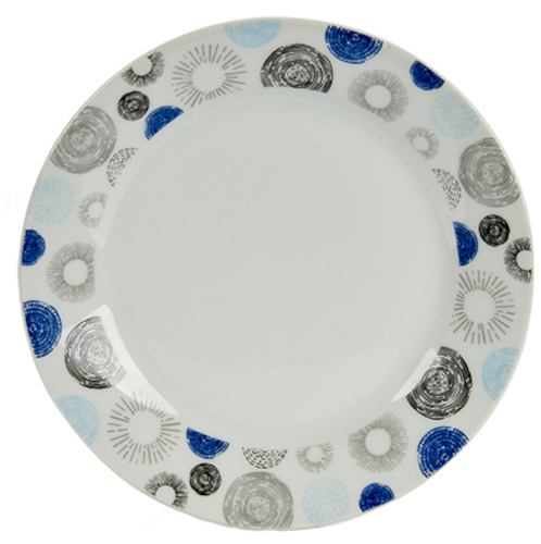 Arte Regal dezertný tanier Circulos 19 cm porcelánový bielo/modrý