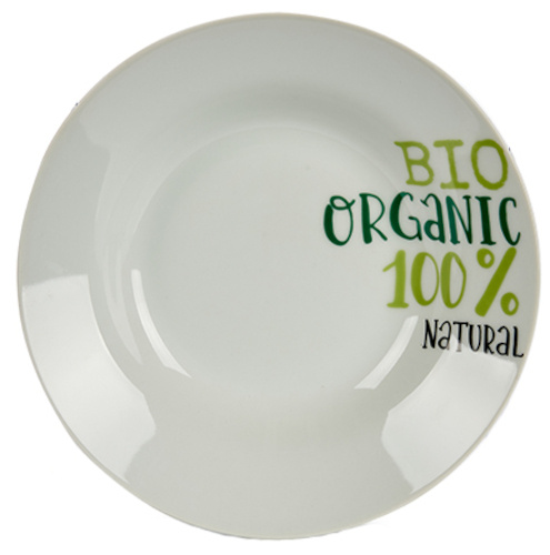 Arte Regal polievkový tanier Bio Bio 20,6 cm porcelán bielo/zelený