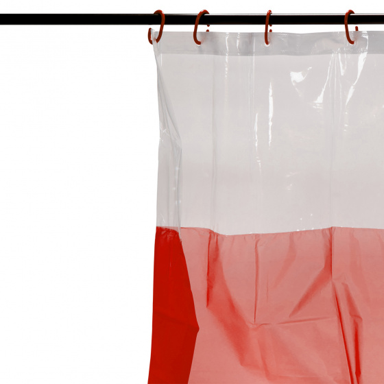 Arte Regal sprchový záves 180 x 180 cm polyester červený 13-dielny