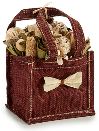 Arte Regal aranžmán zo sušených kvetov 15,5 x 13 x 21 cm textilná červená