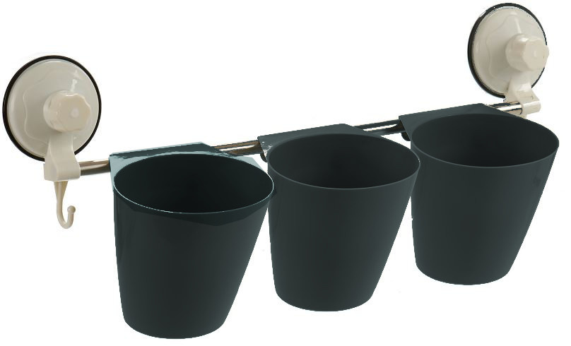 Arte Regal držiak na kuchynské náčinie 52,5 x 13,5 x 15,5 cm čierny 6-dielny