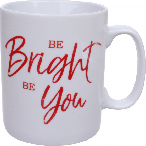 Arte Regal hrnček na kávu Be Bright 500 ml porcelánový červený/biely