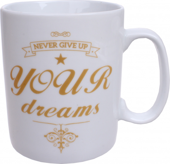 Arte Regal hrnček na kávu Your Dreams 500 ml porcelán zlatá/biela