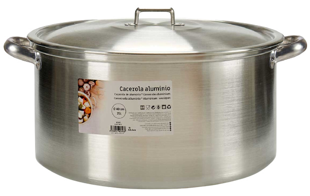 Arte Regal varič 25 litrov 40 cm hliník strieborný