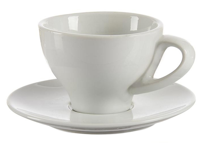 Arte Regal šálka s podšálkou 150 ml porcelánová biela 12 kusov
