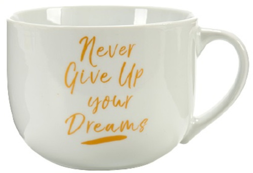 Arte Regal šálka Dream 500 ml porcelánová biela/zlatá