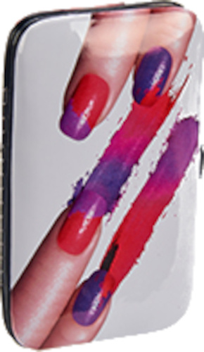 Arte Regal manicure set 8 x 12,5 cm steel white/purple/red 8-piece