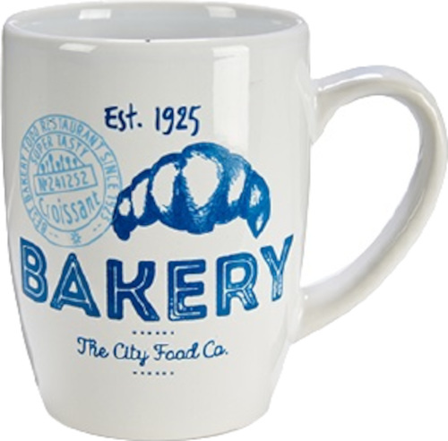 Arte Regal hrnček Baker House 350 ml porcelán bielo/čierny
