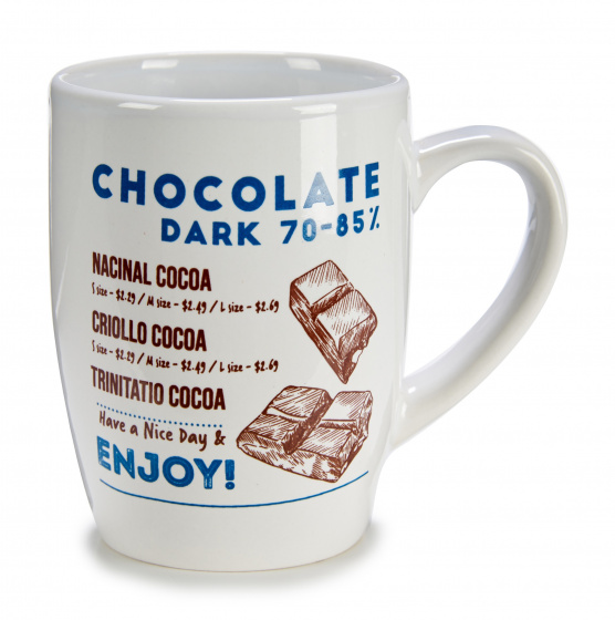 Arte Regal hrnček Chocolate Dark 350 ml porcelánový bielo/modrý
