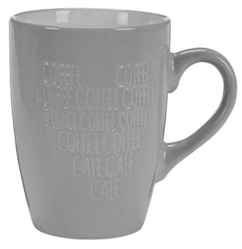 Arte Regal hrnček Káva 350 ml porcelán sivý