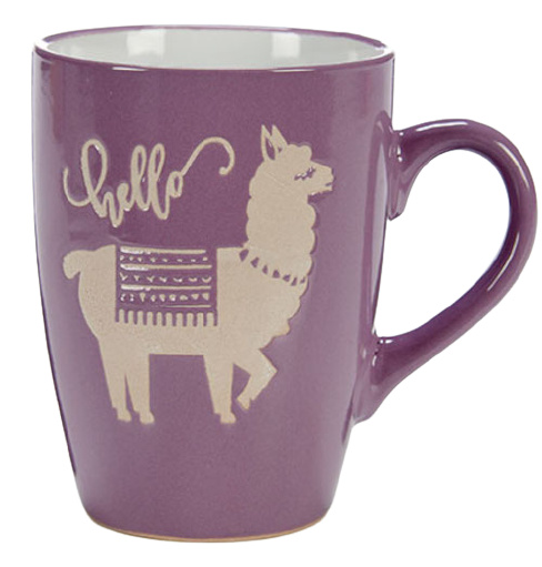 Arte Regal hrnček Llama 350 ml porcelán fialový