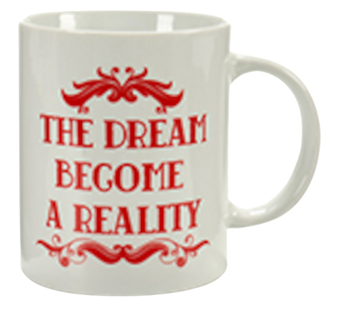 Arte Regal hrnček Reality 350 ml porcelán bielo/červený
