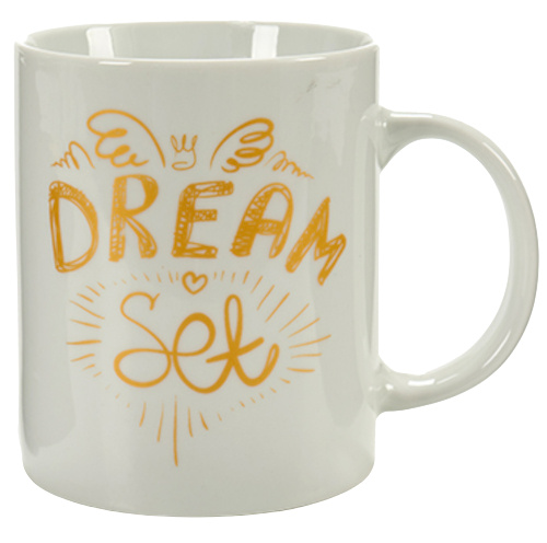 Arte Regal hrnček Reality 350 ml porcelán biely/zlatý