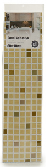Arte Regal samolepka na stenu vzor dlaždice 60 x 90 cm tmavo béžová