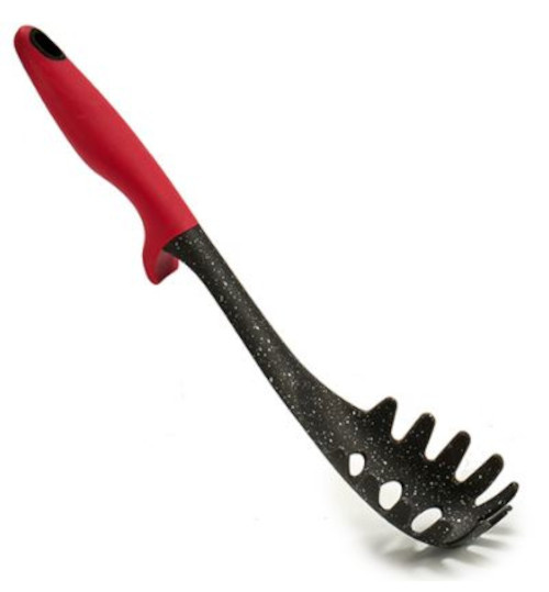 Arte Regal lyžice na cestoviny 7 x 6 x 32 cm žula čierna/červená