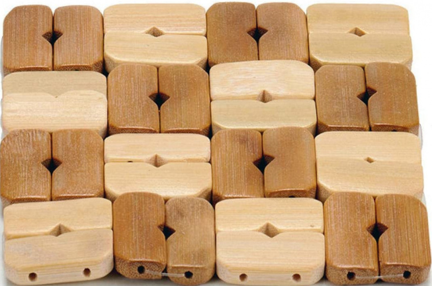 Arte Regal prestieranie 13 x 13 x 2 cm drevo hnedá/béžová 3 kusy