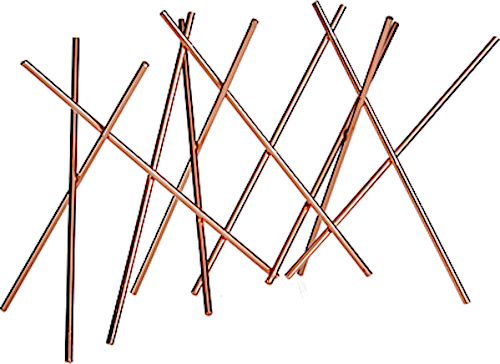 Arte Regal Stojan na riad 17 x 39,5 x 25 cm oceľové ružové zlato