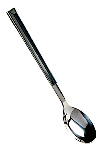 Arte Regal theelepel 16 x 3 cm RVS zwart/zilver Arte Regal theelepel 16 x 3 cm RVS zwart/zilver