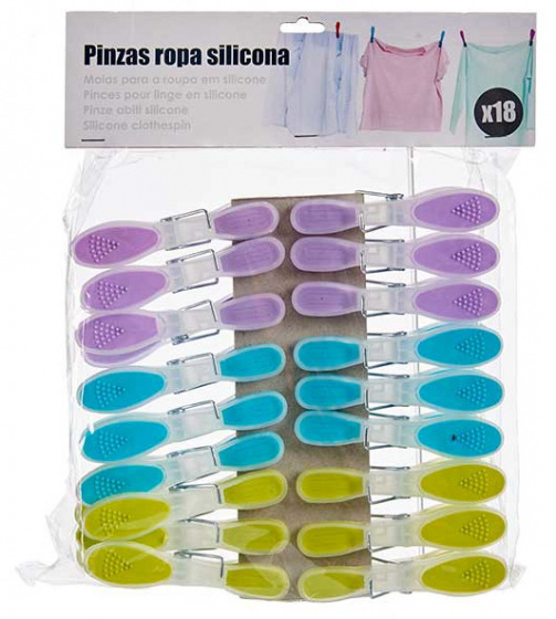 Arte Regal silikón spony zelená/fialová/modrá 18 kusov