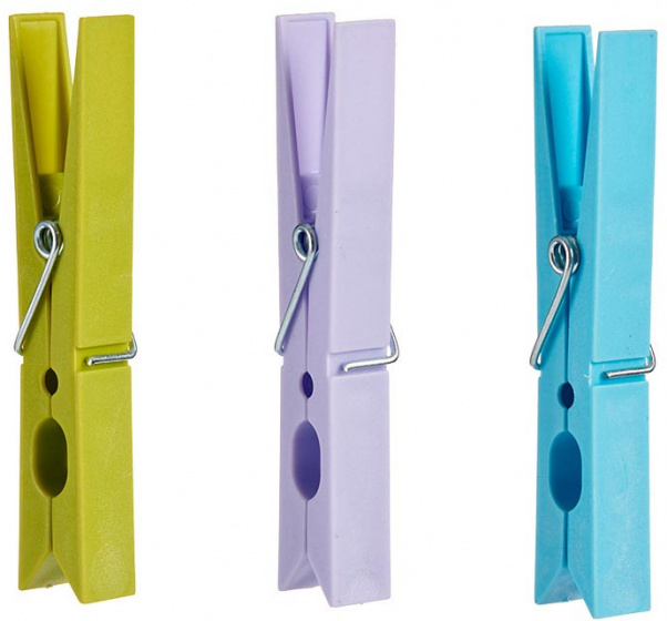 Arte Regal štipce na bielizeň 9,5 x 1 x 2 cm zelená/modrá/purple 16 kusov