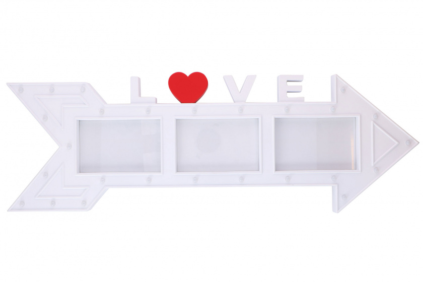 Arti Casa Fotorámik led love 70 x 21,7 cm biely