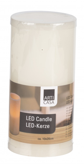 Arti Casa umelá sviečka led ivory biela 10 x 20 cm