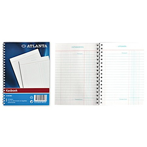 Atlanta kasboek A6 10,5 x 14,8 cm papier wit 50 vel Atlanta kasboek A6 10,5 x 14,8 cm papier wit 50 vel