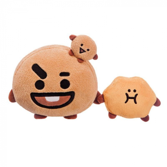 Aurora knuffel Linefriends BT21 Shooky 11,5 cm pluche bruin Aurora knuffel Linefriends BT21 Shooky 11,5 cm pluche bruin