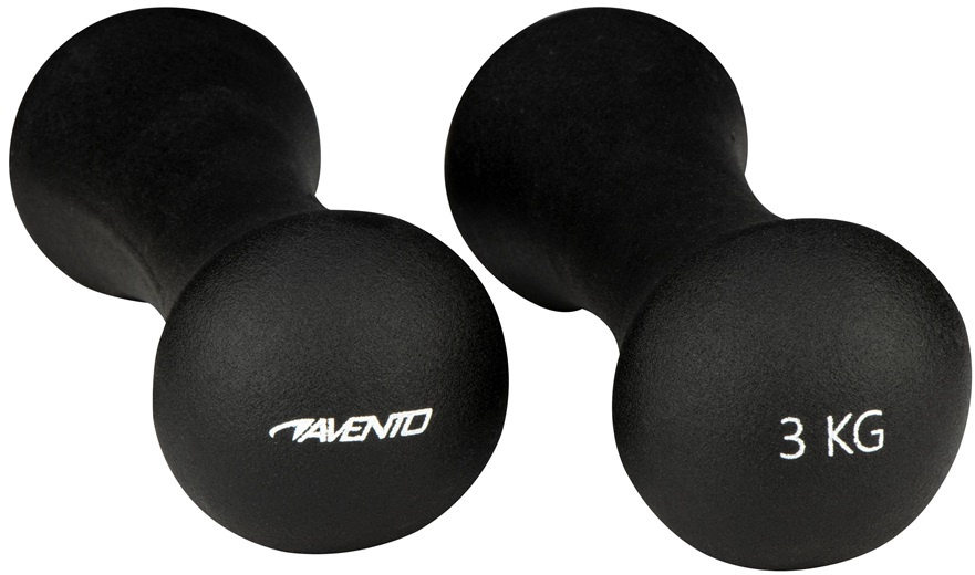 dumbbells Bone 3kg steel/PU black 2 pieces
