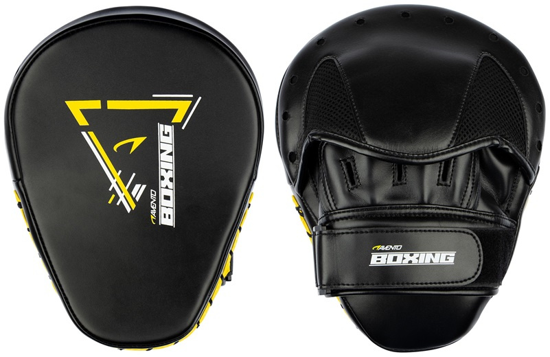 Avento sparring handpads 24 x 19 cm kunstleer zwart 2 stuks