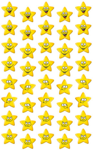 Avery stickervel ster junior 7,6 x 12 cm papier geel 120 delig