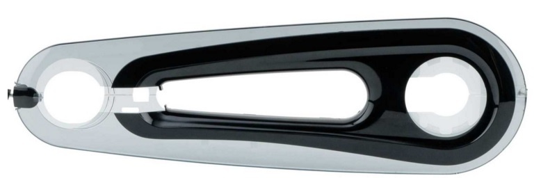 AXA kryt řetězu Multi Open 38T 63,5 x 20 cm kouřová/černá