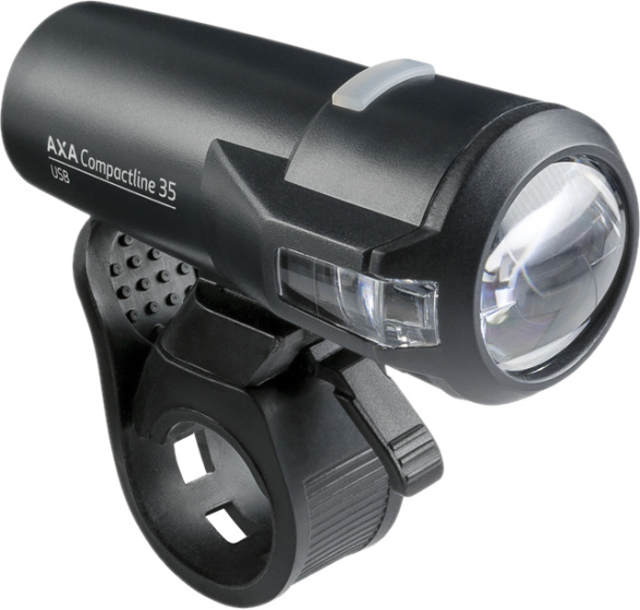 AXA predné svetlo Compactline 35 lux LED USB dobíjacie čierne